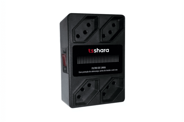 Filtro de linha TS Shara com quatro tomadas.
