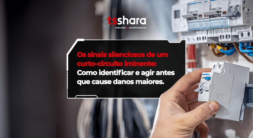 Técnico inspecionando disjuntor em quadro elétrico