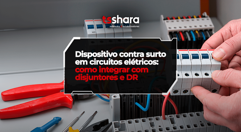 Dispositivo contra surto em circuitos elétricos integrado a disjuntores e DR.