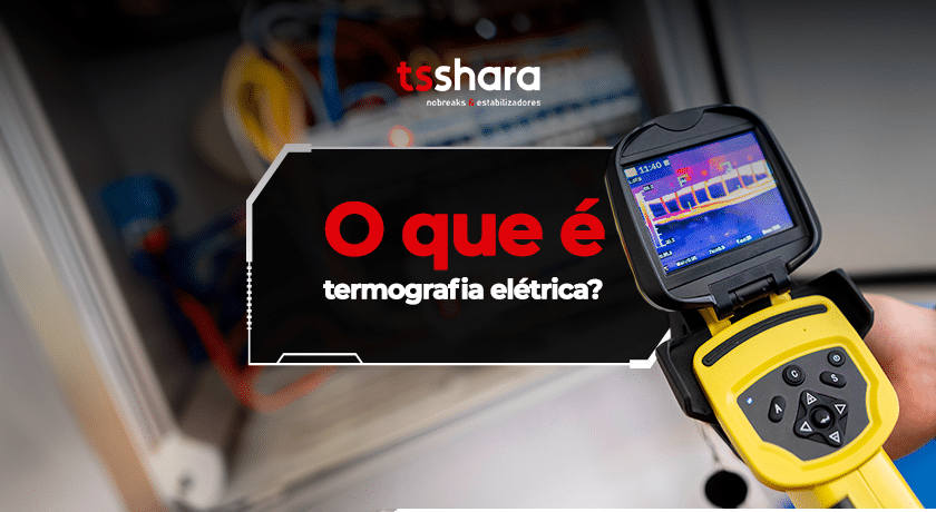 Imagem da Tsshara sobre termografia elétrica em painel de energia.