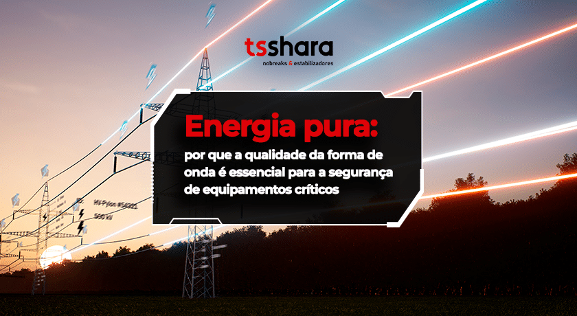 Torres de transmissão com chamada sobre energia pura