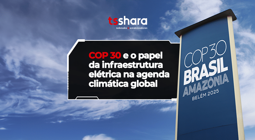 Painel da COP30 com chamada sobre infraestrutura elétrica