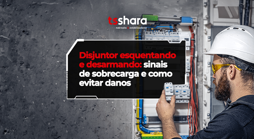 Disjuntor esquentando e desarmando por possível sobrecarga elétrica.
